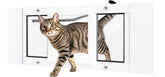 SAKSUN cat door window frame close-up showing sturdy aluminum construction