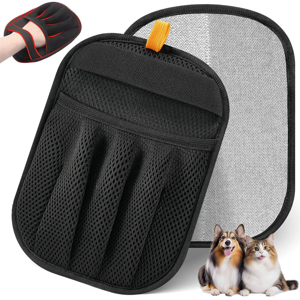 Salhap pet hair removal glove on sofa captures hair quickly for a cleaner living area.