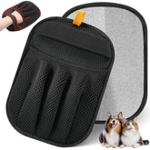 Salhap pet hair removal glove on sofa captures hair quickly for a cleaner living area.