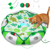 Salodal hidden feather wand captivates indoor cats with a challenging hide-and-seek chase.
