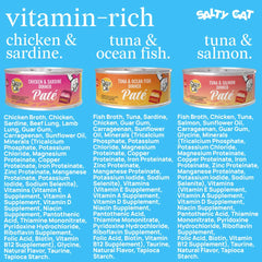 Salty Cat Captain's Catch Dinner Paté texture closeup, smooth and scoopable for picky eaters.