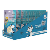 Salty Cat freeze-dried chicken treats bag close-up highlighting the texture for training rewards.