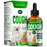 SalutemPet Kennel Cough Liquid Bottle for easy dosing and potential breathing support.