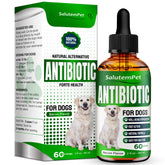 SalutemPet natural antibiotics dog bottle with herbal ingredients for wellness
