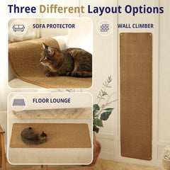 Sandpeak cat wall climber vertical wall mounting saves space and invites climbing.