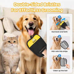 Sankell electrostatic pet hair removal tech lifts hair from clothing.