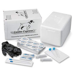SANPROV Canine Express disposable semen transport for secure veterinary sample handling.