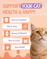SANTKOL cat collagen drops aid digestion when mixed with meals.