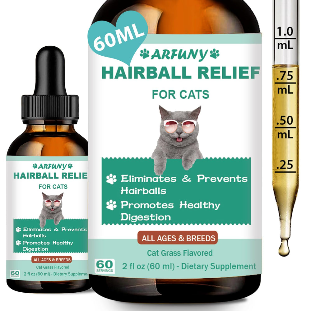 SANTKOL Hairball Treatment bottle front, convenient cat hairball remedy for digestion support.