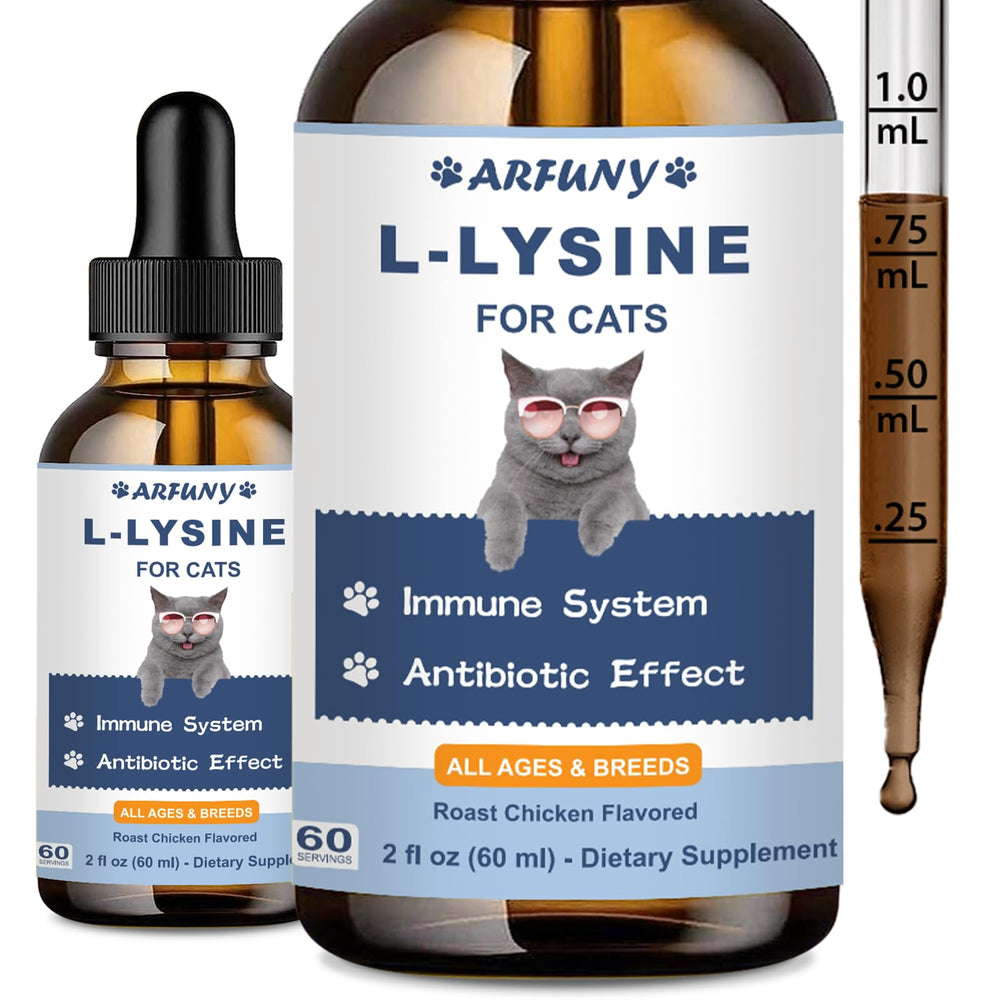 SANTKOL L-Lysine drops bottle supports cat eye health and immunity