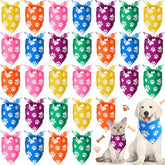 Sanwuta paw print bandanas in a colorful bulk pack, ideal for photos