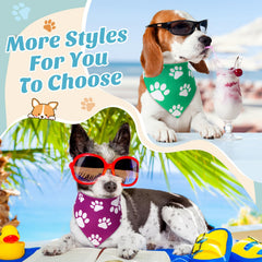 Sanwuta size reference bandana shows 65x45 cm folded for various dogs