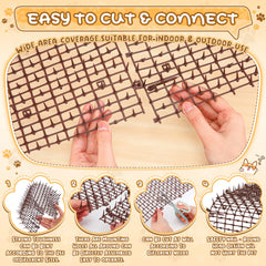Sanwuta cat deterrent mat in garden setup deters cats from plants.