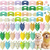 Sanwuta spring dog bandana with daisy design for festive photos.