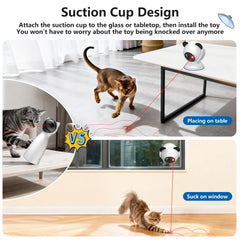 Saolife laser cat toy multi-angle adjustment for flexible placement.