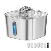 Sarpaws cat water fountain stainless steel 74oz provides clean hydration with a rust-resistant surface.