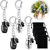 Sasylvia black dog paw urn keychain for portable remembrance