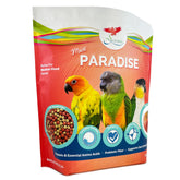 Scenic Mix Paradise medium parrot bag close-up showing complete nutrition for parrots.