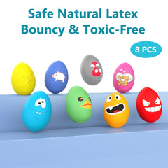 SCHITEC green patterned egg toy for doggy chase and bounce.