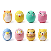 SCHITEC egg-sized latex balls squeak softly for small dogs during indoor play.