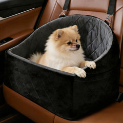Scilulu dog car seat plush comfort with memory foam padding for cozy rides.