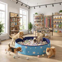 SCLWSS multi-purpose blue play area serves as pit, enclosure, or zone.