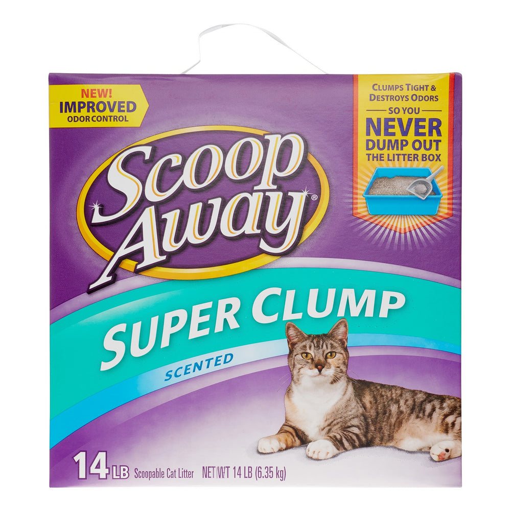 Scoop Away Fresh Scent packaging shown for convenient storage and setup.