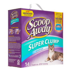 Scoop Away Fresh Scent scooping action demonstrates easy cleanup.