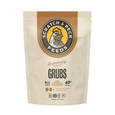 Scratch and Peck Grubs 3.5 lb bag for chickens and ducks, high-protein snack.