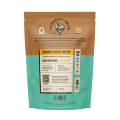 Close-up of Scratch and Peck limestone supplement texture for easy feeding