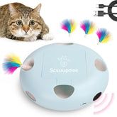 Scsuupoee rechargeable interactive feather toy engaging indoor cats during play