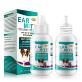 SDJUFEI ear mites cleaner bottle with dropper for easy application.