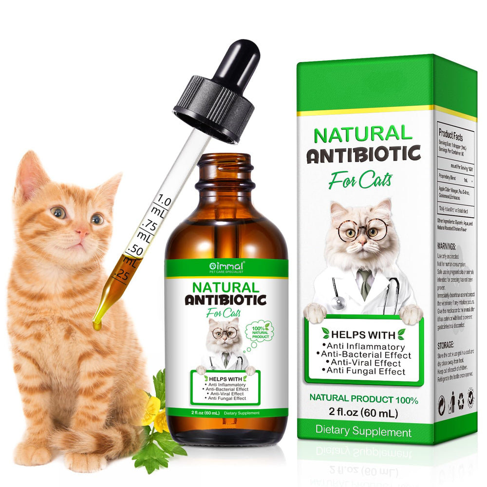 SDJUFEI natural antibiotics for cats bottle pour demonstrates easy daily dosing.