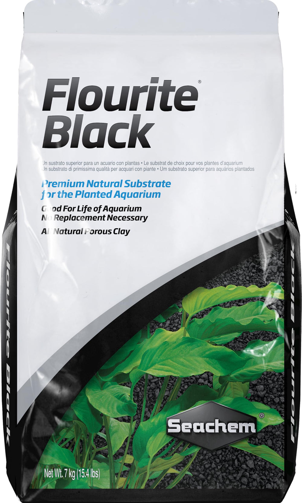Seachem Flourite Black gravel bed in a planted aquarium for stable substrate and natural aesthetics