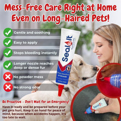 Seal It nozzle application on thick fur for direct gel use
