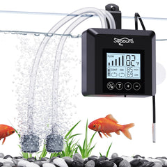 SEAOURA battery-powered air pump front view, compact and portable.