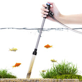 SEAOURA gravel vacuum in action cleaning an aquarium for a cleaner substrate
