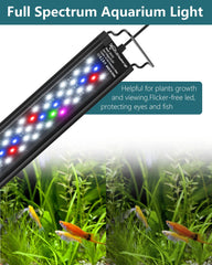 SEAOURA LED aquarium light five-column design provides balanced coverage.