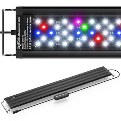 SEAOURA LED aquarium light full-spectrum for 24-30 inch tanks enhances plant growth.