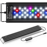 SEAOURA LED aquarium light with full-spectrum illumination for plant growth and vibrant fish colors.