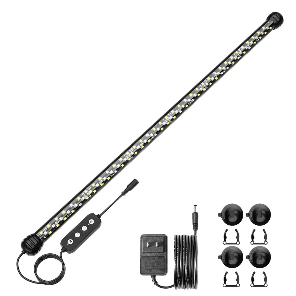SEAOURA LED aquarium light with timer illuminates planted tanks for vibrant greens.