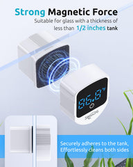 SEAOURA strong magnetic adhesion keeps the cleaner attached to glass.