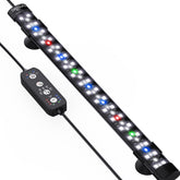 Seaoura submersible light mounted on the side of a 16β27 inch tank for balanced illumination.