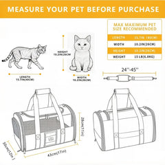 SECLATO Cat Carrier breathable mesh for better airflow during flights.