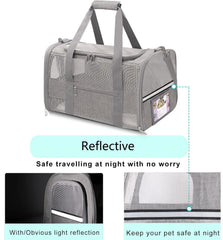 SECLATO cat carrier breathable mesh provides better airflow for pets