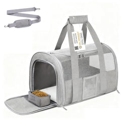 SECLATO Cat Carrier under-seat fit for easy airline travel and comfort.