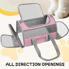 SECLATO soft side cat carrier hidden bowl handy meals on the go