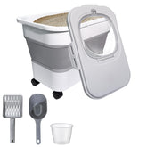 SECOAT collapsible litter container with wheels for easy transport.