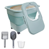 SECOAT collapsible litter container with wheels for easy transport