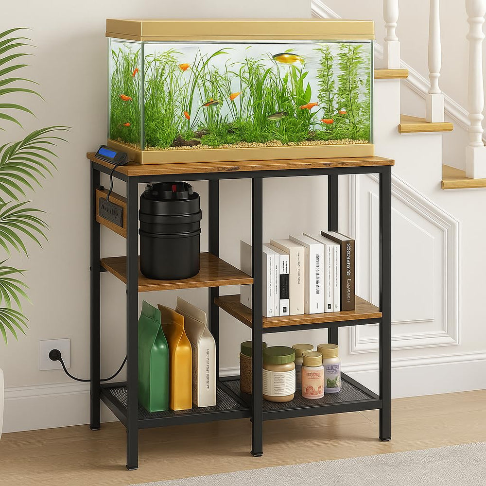 SECOCTSR stand with 3 outlets visible for convenient tank equipment power.